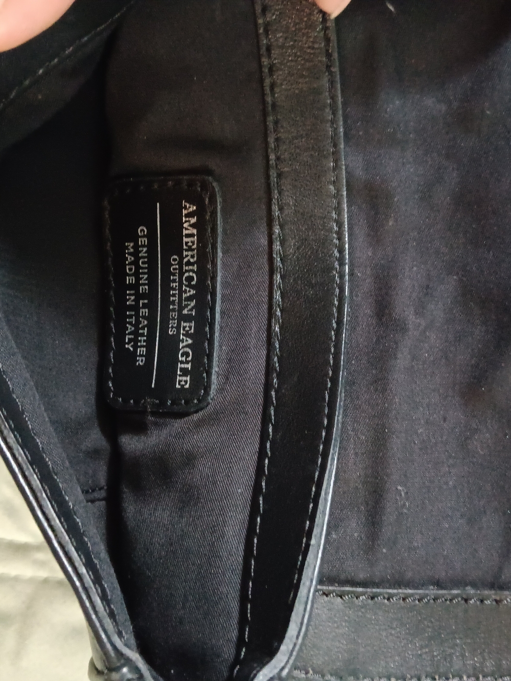 American Eagle Outfitters Black Leather Messenger Bag